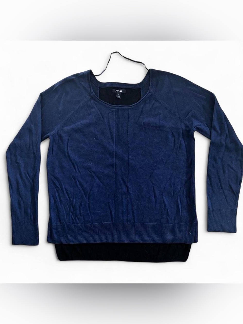 Apt. 9 woman buttery soft Navy Blue Pullover sweater